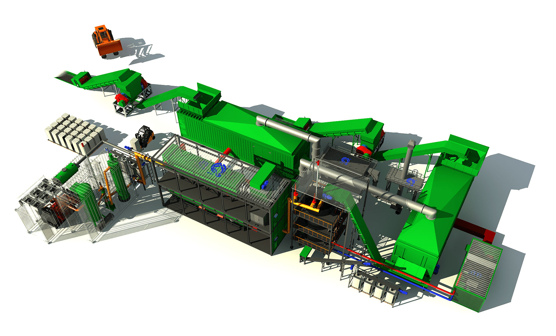 Biomass Pyrolysis Polygeneration Carbonization System